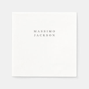 Trendy Minimalist Elegant Professional Serif Font Napkins