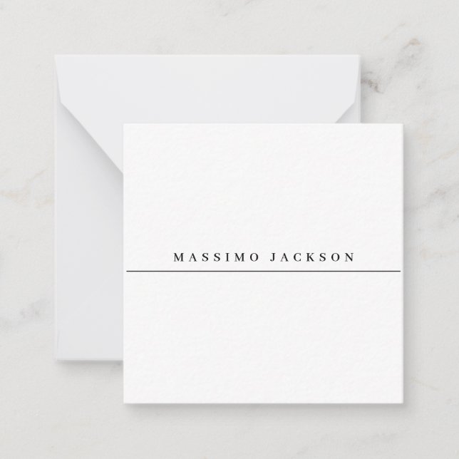 Trendy Minimalist Elegant Professional Serif Font Note Card (Front)