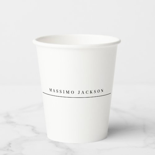 Trendy Minimalist Elegant Professional Serif Font Paper Cups