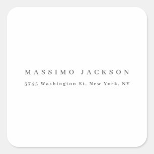 Trendy Minimalist Elegant Professional Serif Font Square Sticker