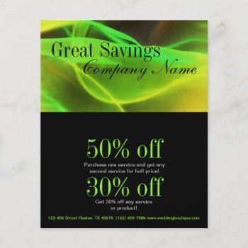 Trendy Minimalist Girly Lime Green Abstract Flyer by heresmIcard at Zazzle