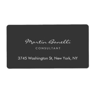 Trendy Minimalist Grey Color Label