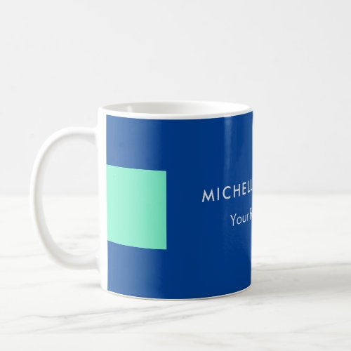 Trendy Minimalist Modern Blue Coffee Mug