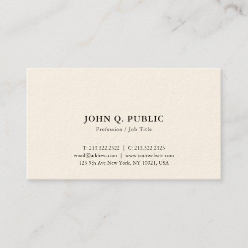 Trendy Minimalist Modern Elegant Simple Template Business Card