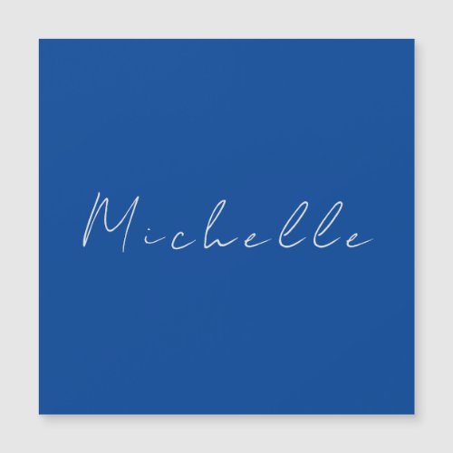Trendy Minimalist Modern Handwritten Blue