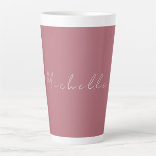 Trendy Minimalist Modern Handwritten Rose Gold Latte Mug