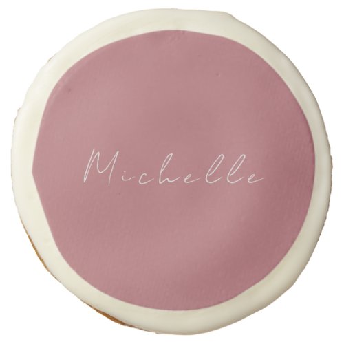 Trendy Minimalist Modern Handwritten Rose Gold Sugar Cookie