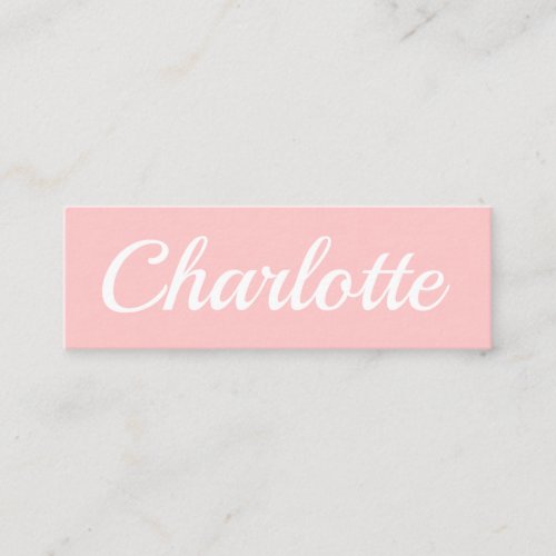 Trendy minimalist modern pastel pink business card