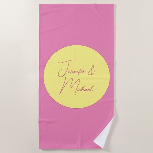 Trendy Minimalist Modern Plain Simple Pastel Color Beach Towel