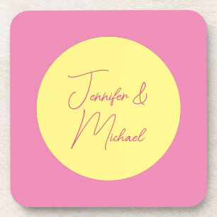 Trendy Minimalist Modern Plain Simple Pastel Color Beverage Coaster