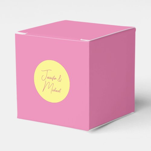 Trendy Minimalist Modern Plain Simple Pastel Color Favor Boxes