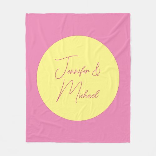 Trendy Minimalist Modern Plain Simple Pastel Color Fleece Blanket