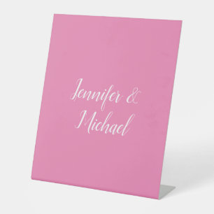 Trendy Minimalist Modern Plain Simple Pastel Color Pedestal Sign