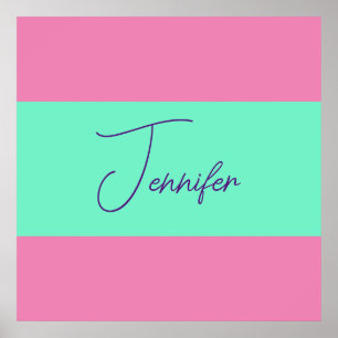 Trendy Minimalist Modern Plain Simple Pastel Color Poster