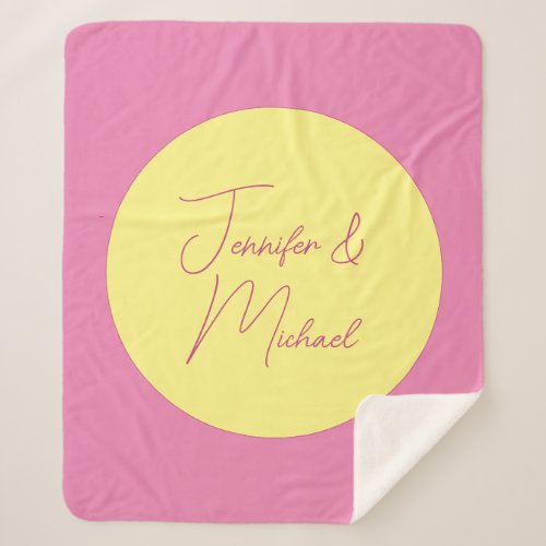 Trendy Minimalist Modern Plain Simple Pastel Color Sherpa Blanket