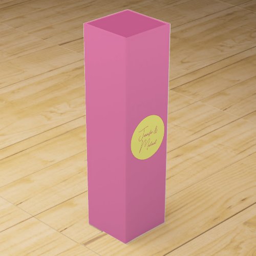 Trendy Minimalist Modern Plain Simple Pastel Color Wine Box
