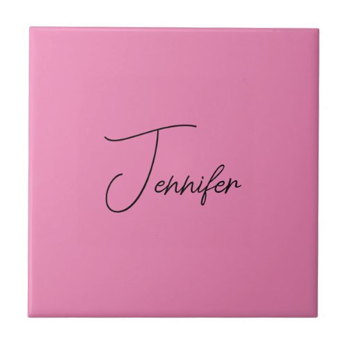 Trendy Minimalist Modern Plain Simple Pink Color Ceramic Tile