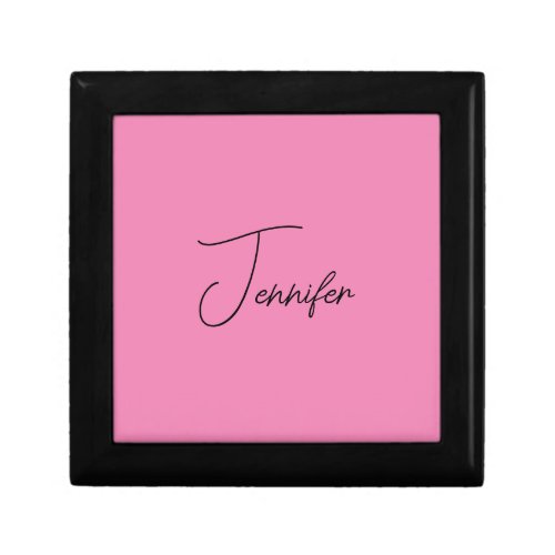 Trendy Minimalist Modern Plain Simple Pink Color Gift Box