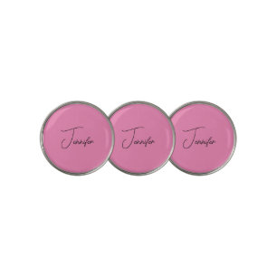 Trendy Minimalist Modern Plain Simple Pink Color Golf Ball Marker