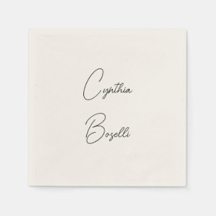 Trendy Minimalist Modern Plain Simple Template Napkins