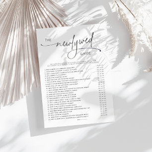 Trendy Minimalist Newlywed Bridal Shower Game