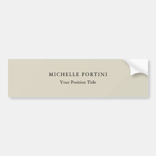 Trendy Minimalist Professional Modern Name Bumper Sticker