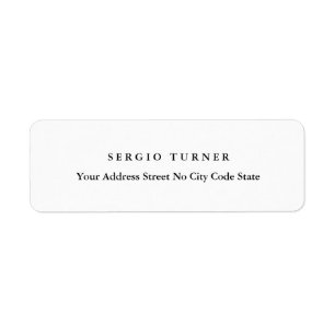 Trendy Minimalist Professional Name Address Label