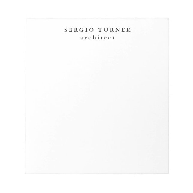 Trendy Minimalist Professional  Notepad (Front)