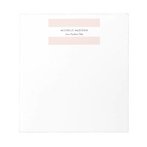 Trendy Minimalist Professional Plain Notepad