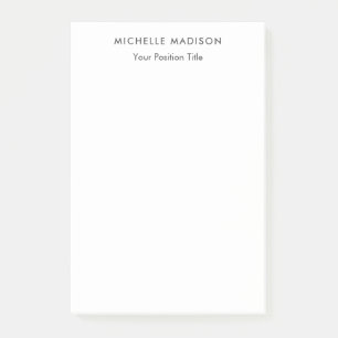 Trendy Minimalist Professional Plain Post-it Notes