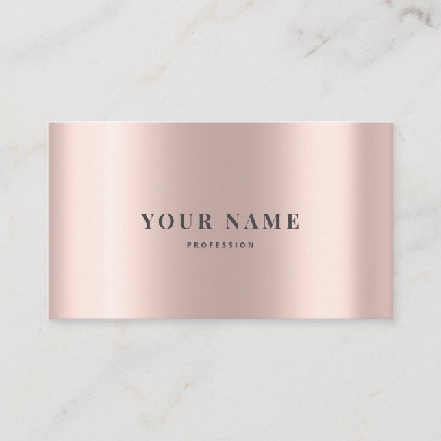Trendy Minimalist Rose Gold Eyelash Lashes Business Card (Front)