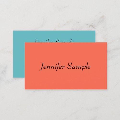 Trendy Minimalist Template Modern Elegant Design Business Card