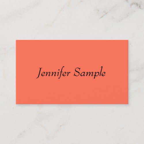 Trendy Minimalist Template Modern Elegant Design Business Card