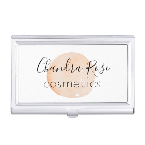 Trendy Minimalist Watercolor Personalized Business Card Case
