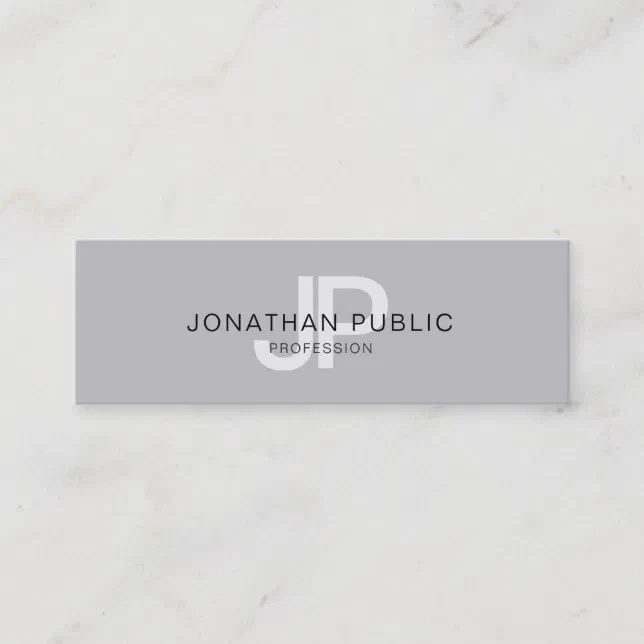 Trendy Minimalistic Chic Design Monogram Modern Mini Business Card | Zazzle