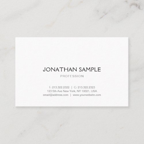 Trendy Minimalistic Graphic Design Modern Template Business Card
