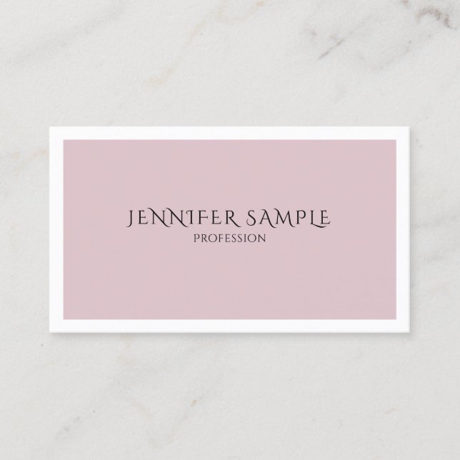 Trendy Minimalistic Modern Stylish Design Plain Business Card (Front)