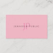 Trendy Minimalistic Pretty Pink Design Luxury Business Card at Zazzle