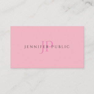 Trendy Minimalistic Pretty Pink Design Luxury Business Card