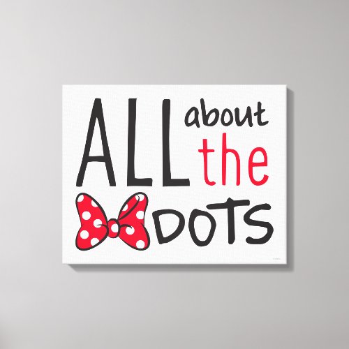 Trendy Minnie  All About The Dots Canvas Print