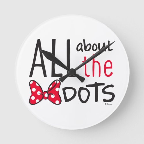 Trendy Minnie  All About The Dots Round Clock