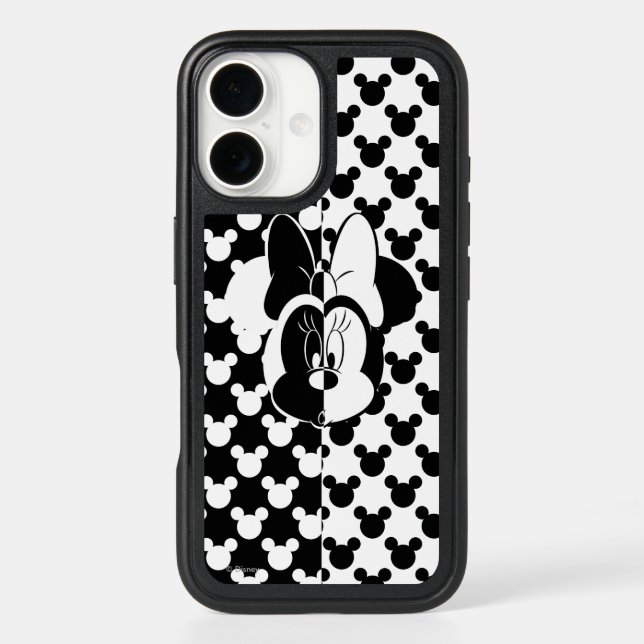 Trendy Minnie | Black & White Modern Otterbox iPhone Case (Back)