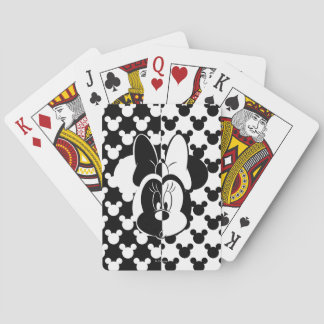 Trendy Minnie | Black & White Modern Playing Cards