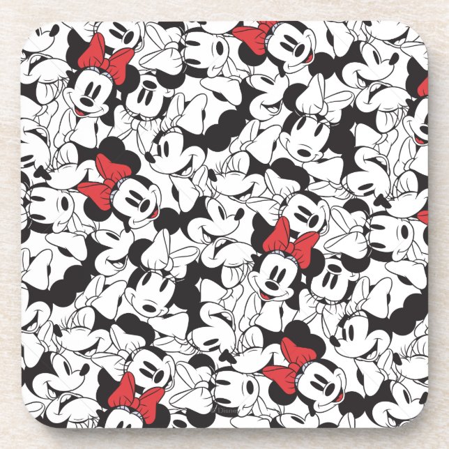 Trendy Minnie | Classic Pattern Drink Coaster (Front)