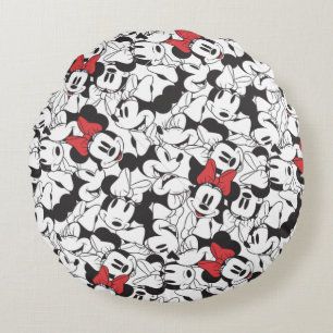 Trendy Minnie Classic Pattern Round Pillow