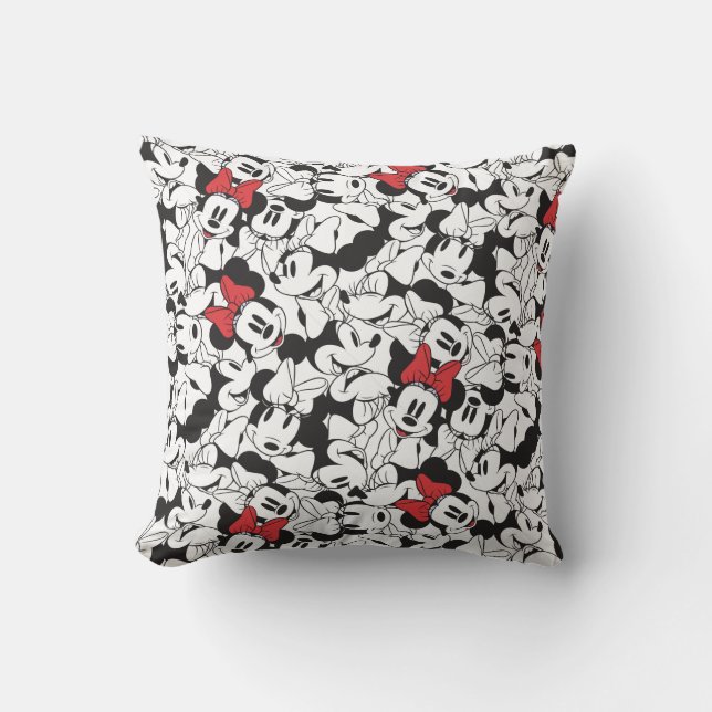 Trendy Minnie | Classic Pattern Throw Pillow (Front)