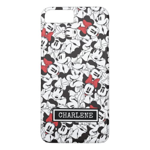Trendy Minnie  Classic Pattern  Your Name iPhone 8 Plus7 Plus Case