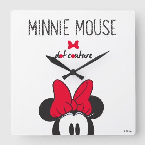 Trendy Minnie  Dot Couture Square Wall Clock