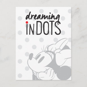 Trendy Minnie Dreaming In Dots Postcard