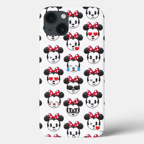 Trendy Minnie  Emoji Pattern iPhone 13 Case